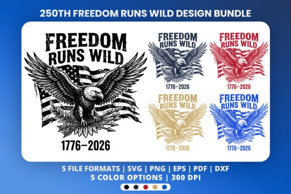 250th Years Eagle Freedom T-Shirt Design: A Bold Tribute to America's Milestone
