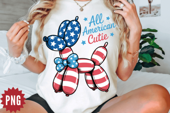 4th of July Balloon Dog PNG Design: Festive & Versatile