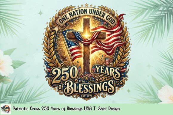 Celebrate Faith and Country with the Patriotic Cross 250 Years Design