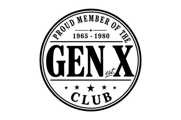 Gen X Club Vintage Badge Design