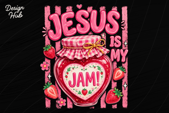 Jesus is My Jam PNG Design: A Sweet Faith-Inspired Asset