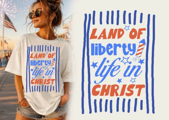 Land of Liberty Christian Shirt Design: A Faith-Driven Asset