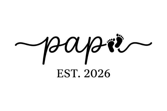 Papa Est 2026 Baby Feet Design: A Modern Typeface for Family Brands