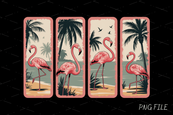 Pink Flamingo Tropical Design PNG: A Retro Beach Vibe