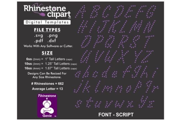 Rhinestone Design - SCRIPT 1.25