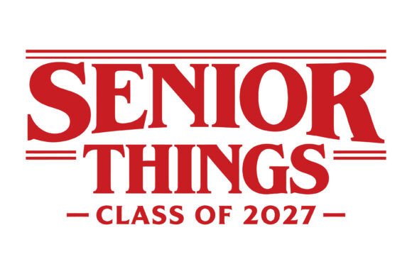 Senior Things Class 2027: Bold Retro Typography for Your Projects