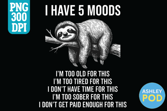Sloth PNG: Lazy Sloth on Branch Design for Creators